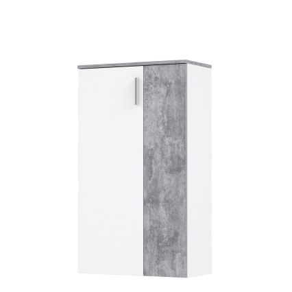 Botník ETON bílá/šedá beton