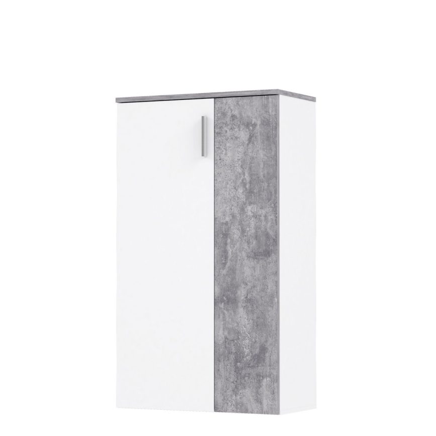 Botník ETON bílá/šedá beton