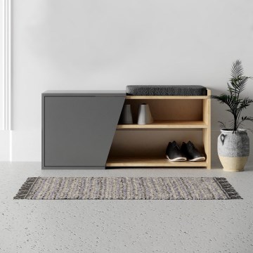 Botník FIONA 104x47x37 cm hnědá/antracit