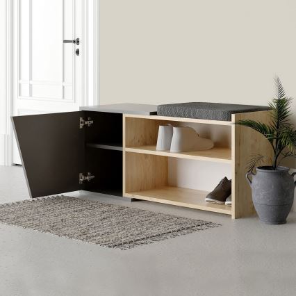 Botník FIONA 104x47x37 cm hnědá/antracit