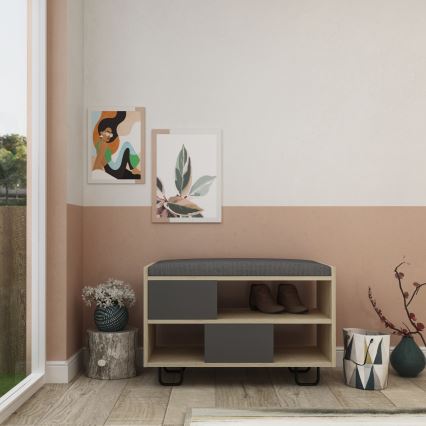 Botník TROY 53x83 cm béžová/antracit