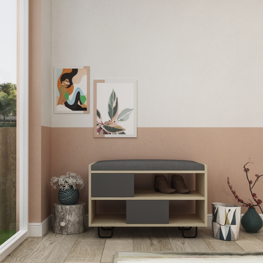 Botník TROY 53x83 cm béžová/antracit