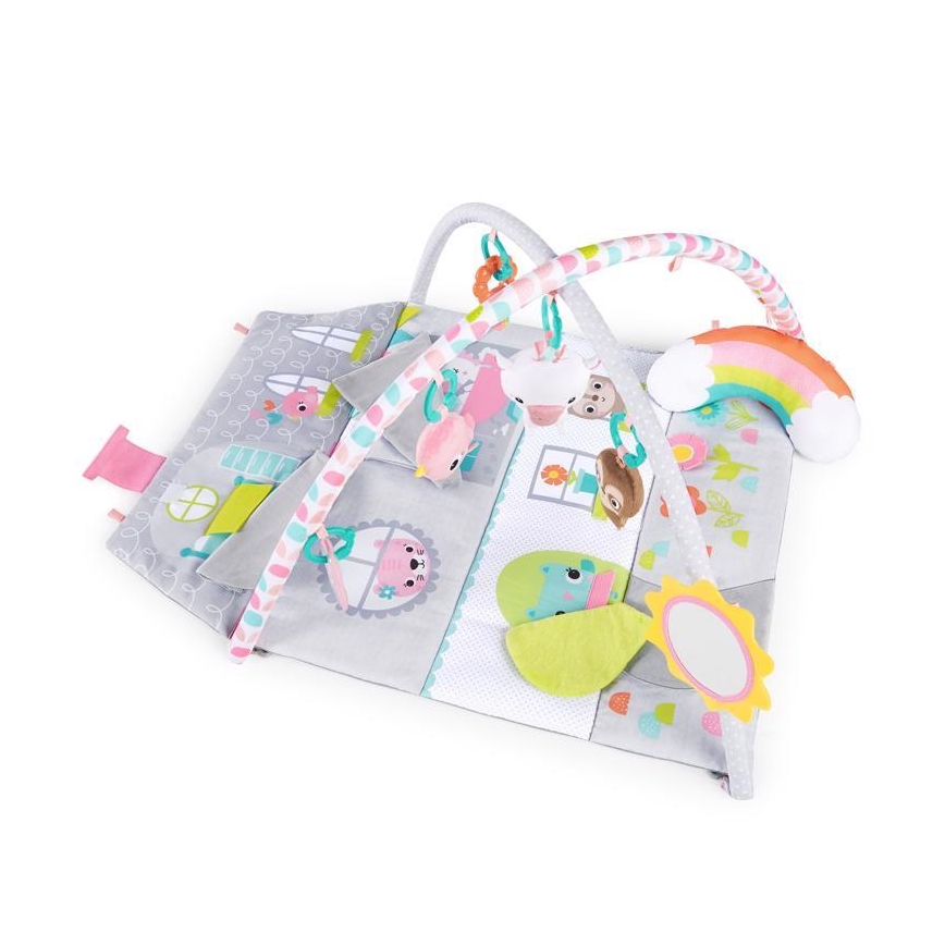 Bright Starts - Dětská hrací deka FLOORS OF FUN domeček