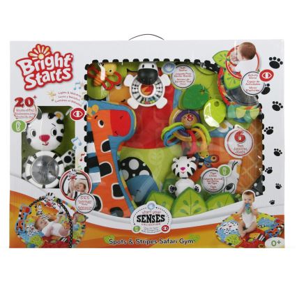 Bright Starts - Dětská hrací deka SAFARI pestrobarevná