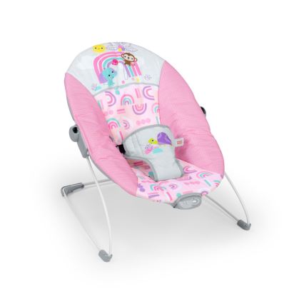 Bright Starts - Dětské vibrující houpátko PINK PARADISE 1xLR14
