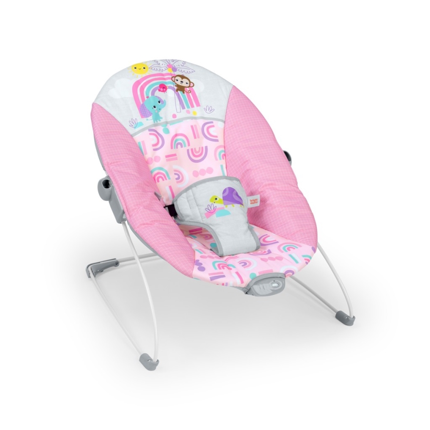Bright Starts - Dětské vibrující houpátko PINK PARADISE 1xLR14