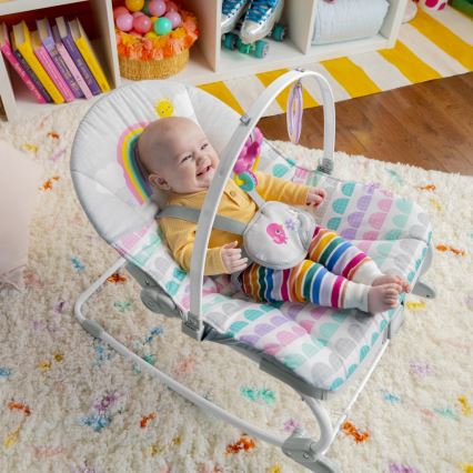 Bright Starts - Dětské vibrující houpátko ROSY RAINBOW 1xLR14