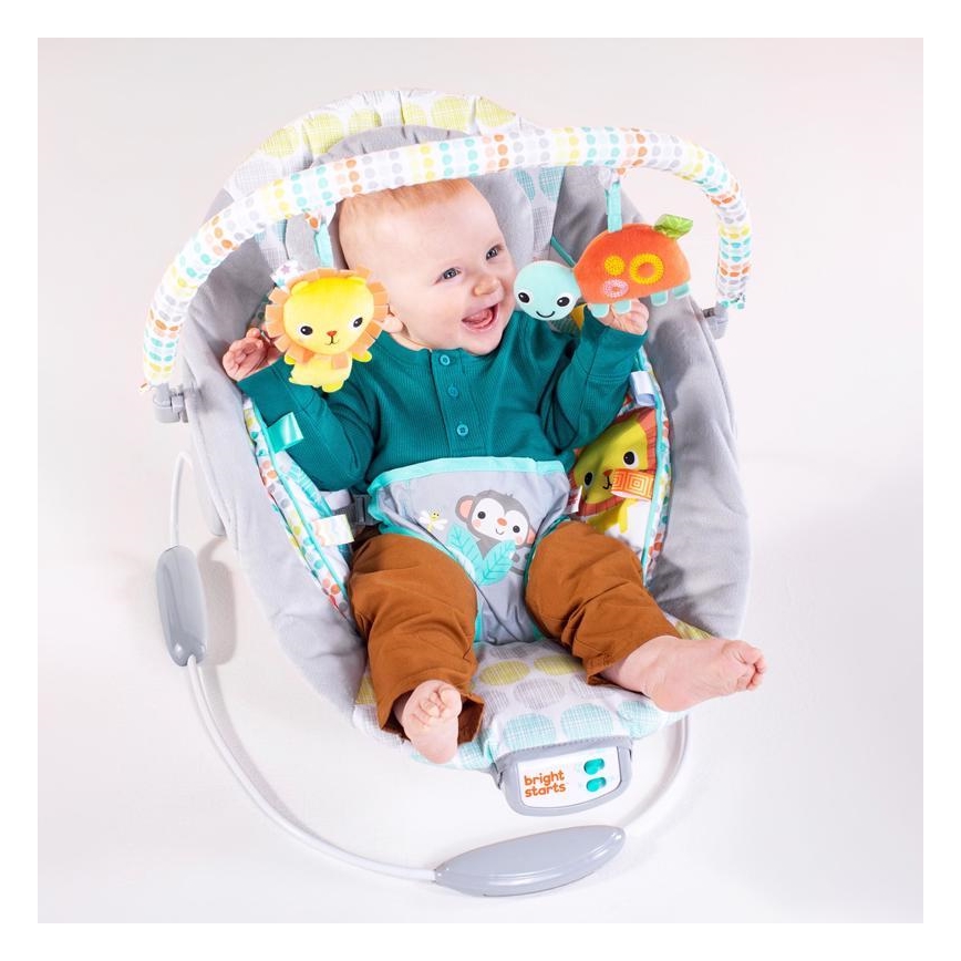 Bright Starts - Dětské vibrující lehátko s melodií WHIMSICAL WILD