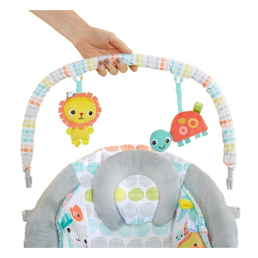 Bright Starts - Dětské vibrující lehátko s melodií WHIMSICAL WILD
