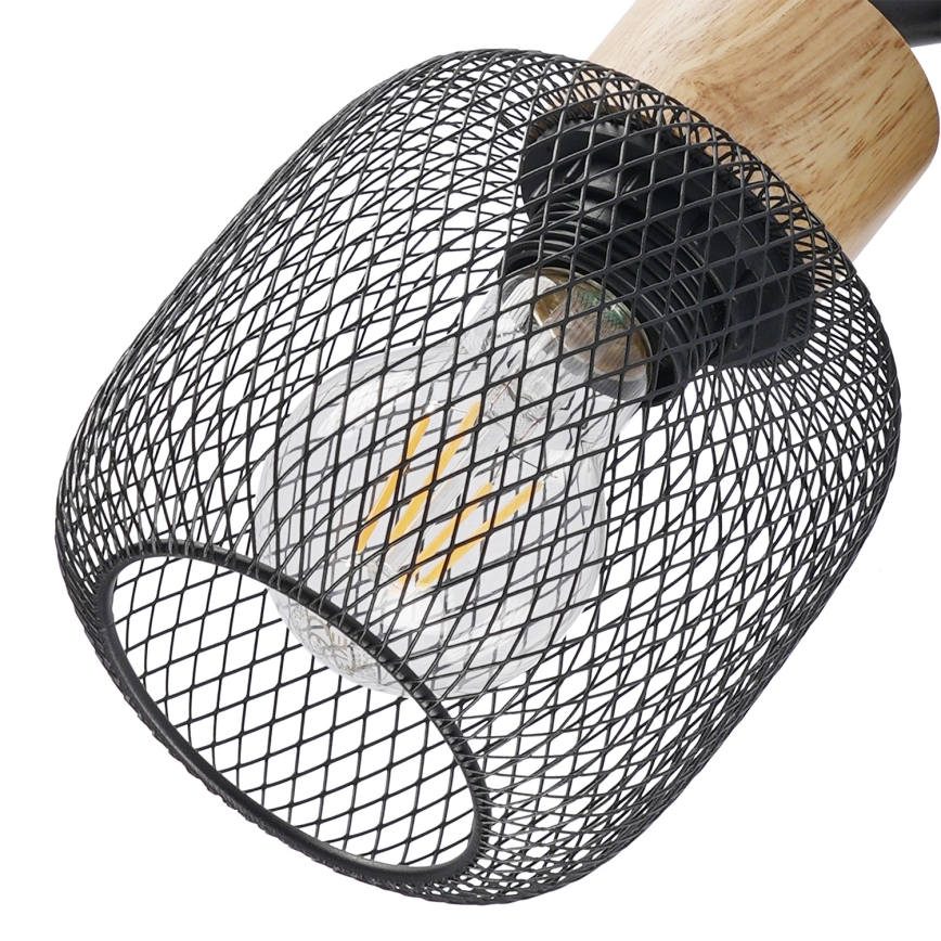 Brilagi - Bodové svítidlo BASKLITE 3xE27/15W/230V kaučukovník/černá