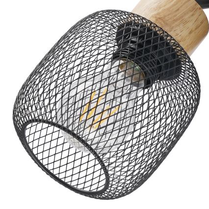 Brilagi - Bodové svítidlo BASKLITE 4xE27/15W/230V kaučukovník/černá