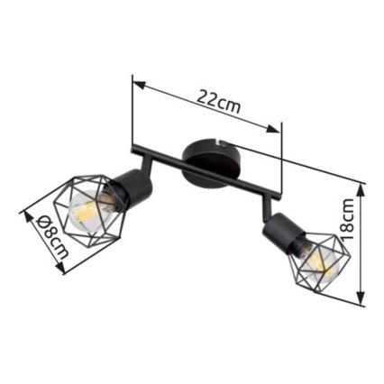 Brilagi - Bodové svítidlo CAGE 2xE14/40W/230V