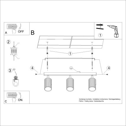 Brilagi - Bodové svítidlo CRESTO 3xGU10/10W/230V zlatá