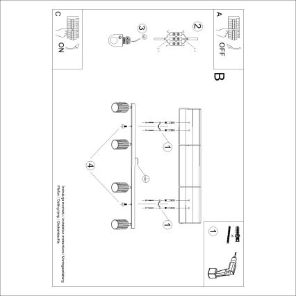 Brilagi - Bodové svítidlo CRESTO 4xGU10/10W/230V burgundy