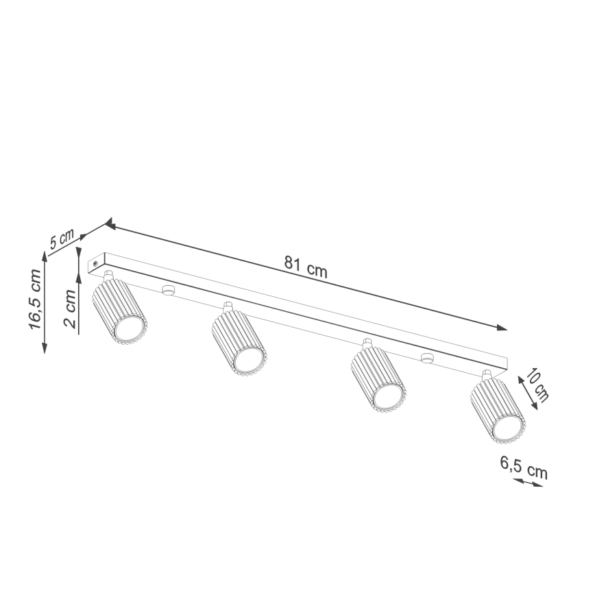 Brilagi - Bodové svítidlo CRESTO 4xGU10/10W/230V černá