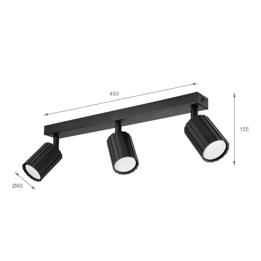 Brilagi - Bodové svítidlo CRISPINA 3xGU10/10W/230V černá