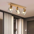 BRILAGI - Bodové svítidlo HYGGE 3xE14/15W/230V dřevo/kouřová