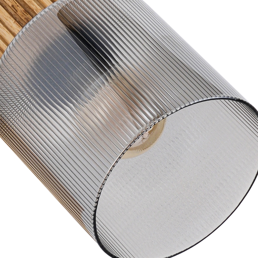 Brilagi - Bodové svítidlo HYGGE 3xE14/15W/230V kaučukovník/kouřová