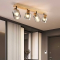 BRILAGI - Bodové svítidlo HYGGE 4xE14/15W/230V dřevo/kouřová