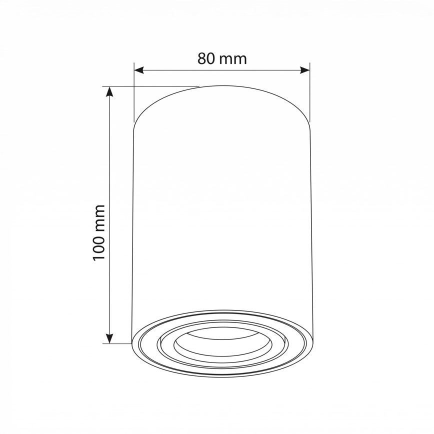 BRILAGI - Bodové svítidlo MIA 1xGU10/30W/230V 100x80 mm černá
