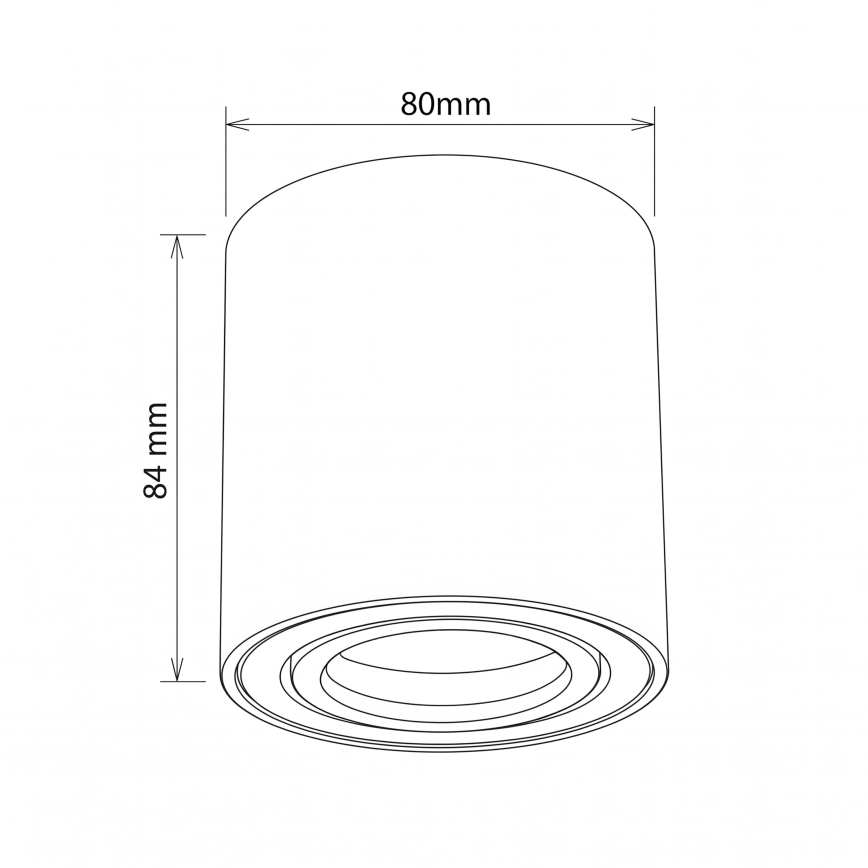 BRILAGI - Bodové svítidlo MIA 1xGU10/30W/230V 84x80 mm černá
