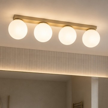 Brilagi - Bodové svítidlo MILO 4xE27/60W/230V béžová/zlatá