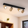 BRILAGI - Bodové svítidlo MODERN WOOD 4xGU10/8W/230V dřevo/černá