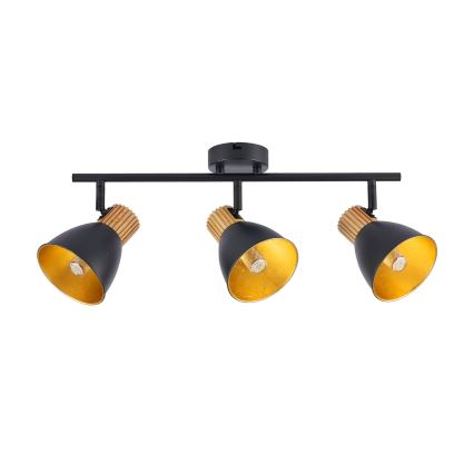 Brilagi - Bodové svítidlo ODENSE 3xE14/10W/230V kaučukovník/černá