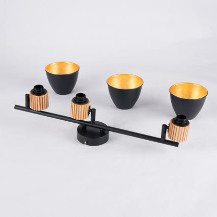 Brilagi - Bodové svítidlo ODENSE 3xE14/10W/230V kaučukovník/černá