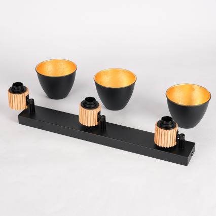 Brilagi - Bodové svítidlo ODENSE 3xE14/10W/230V kaučukovník/černá