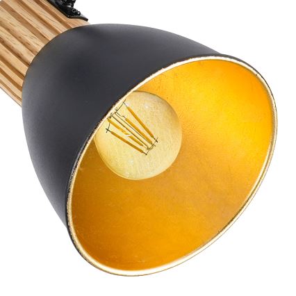 Brilagi - Bodové svítidlo ODENSE 4xE14/10W/230V dřevo/černá