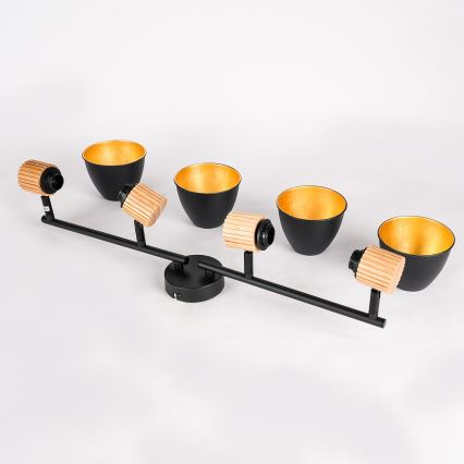 Brilagi - Bodové svítidlo ODENSE 4xE14/10W/230V kaučukovník/černá