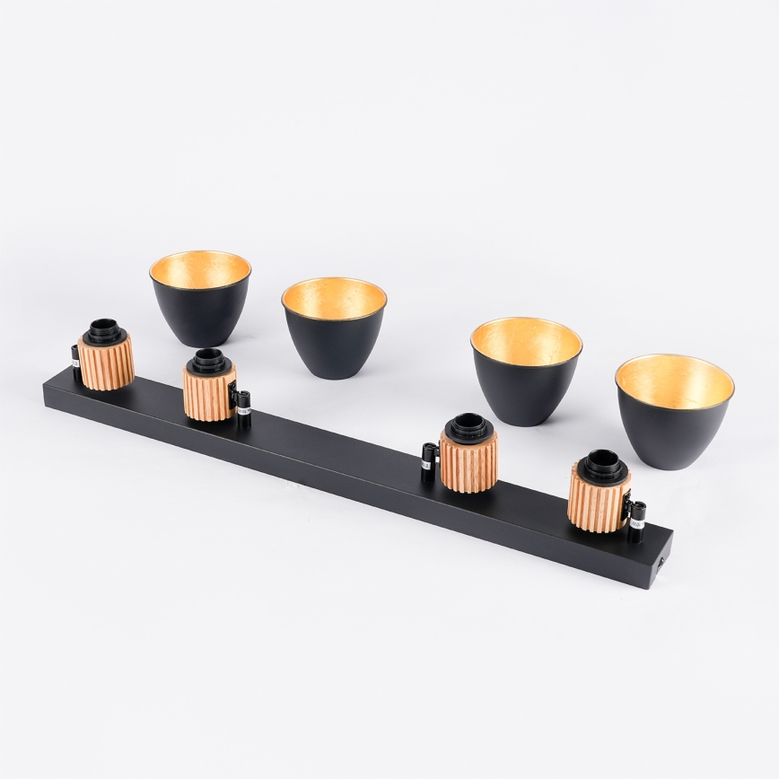 Brilagi - Bodové svítidlo ODENSE 4xE14/10W/230V kaučukovník/černá