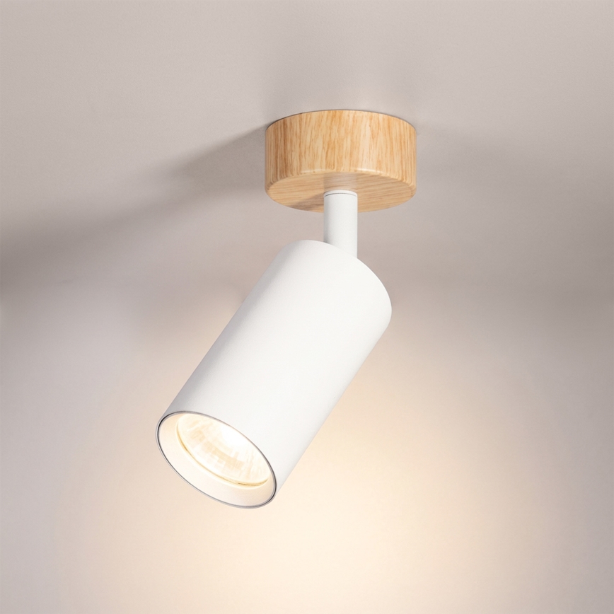 Brilagi - Bodové svítidlo SELE 1xGU10/30W/230V bílá/dekor dubu