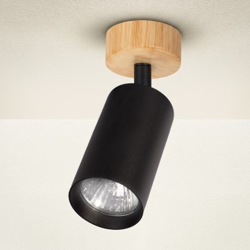 Brilagi - Bodové svítidlo SELE 1xGU10/30W/230V černá/dekor dubu