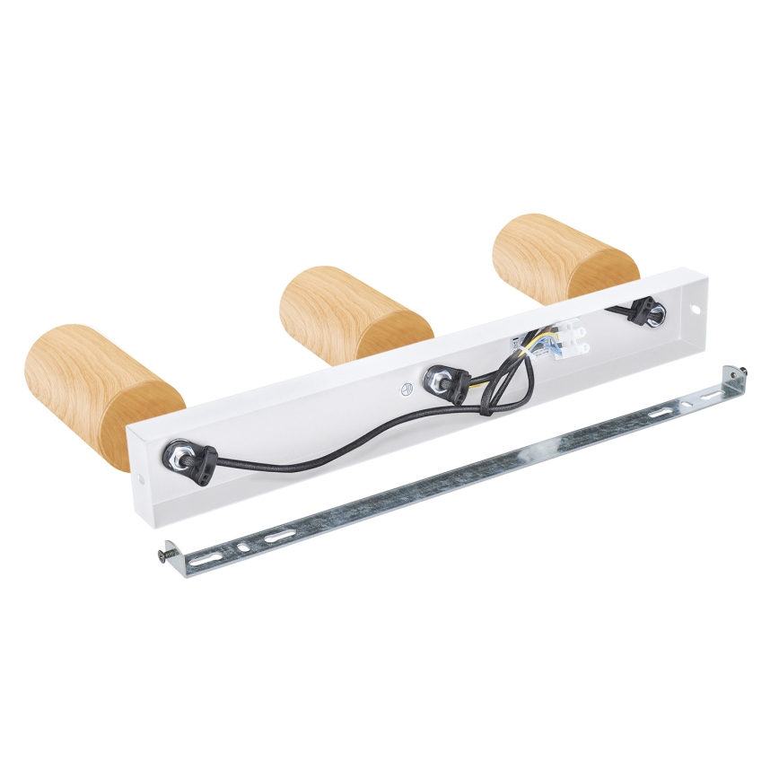 Brilagi - Bodové svítidlo SELE 3xGU10/30W/230V bílá/dekor dubu