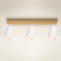 Brilagi - Bodové svítidlo SELE 3xGU10/30W/230V bílá/dekor dubu