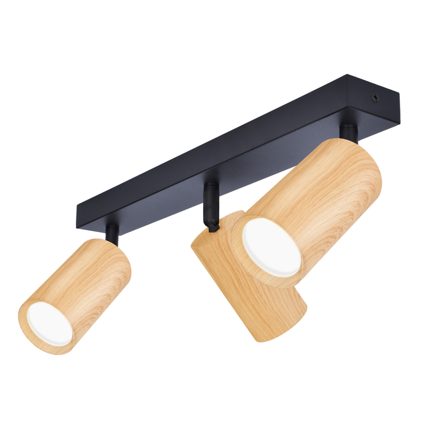 Brilagi - Bodové svítidlo SELE 3xGU10/30W/230V černá/dekor dubu