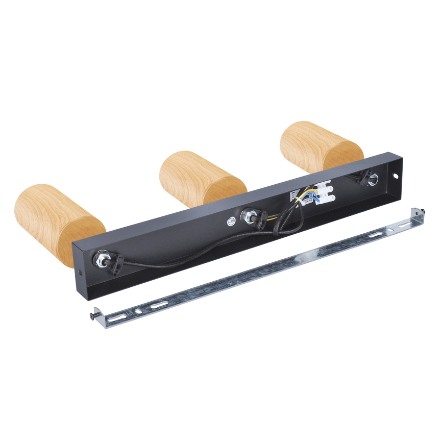 Brilagi - Bodové svítidlo SELE 3xGU10/30W/230V černá/dekor dubu
