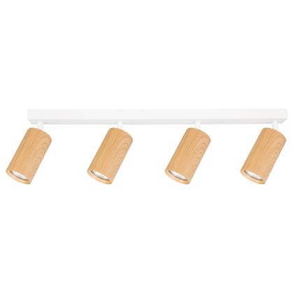 Brilagi - Bodové svítidlo SELE 4xGU10/30W/230V bílá/dekor dubu