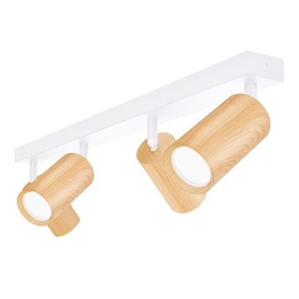 Brilagi - Bodové svítidlo SELE 4xGU10/30W/230V bílá/dekor dubu