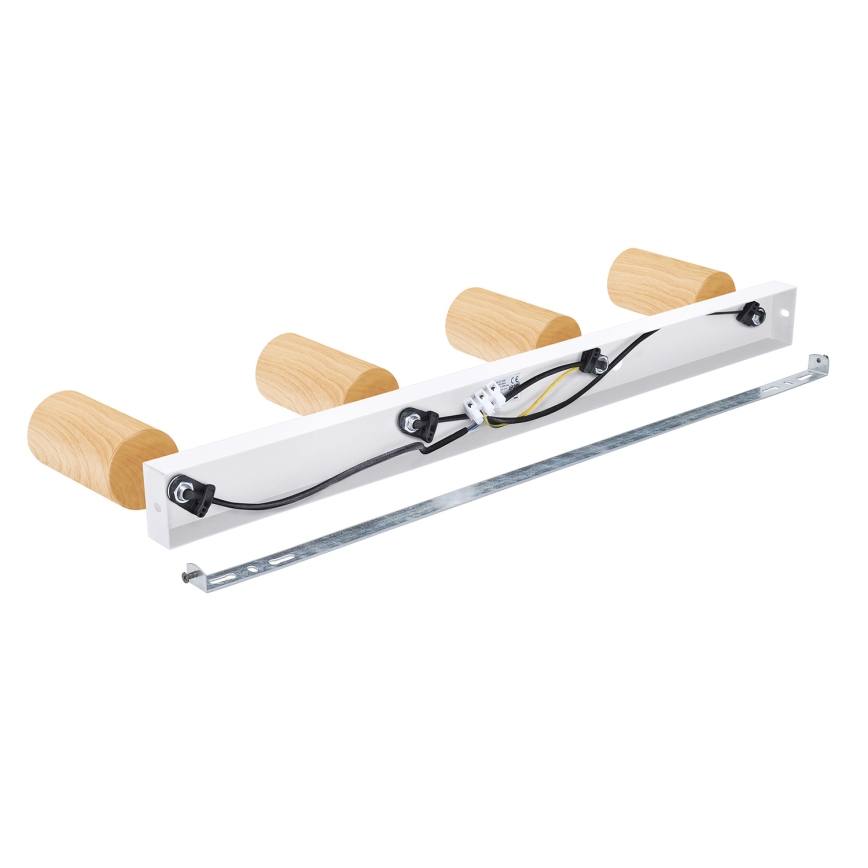 Brilagi - Bodové svítidlo SELE 4xGU10/30W/230V bílá/dekor dubu