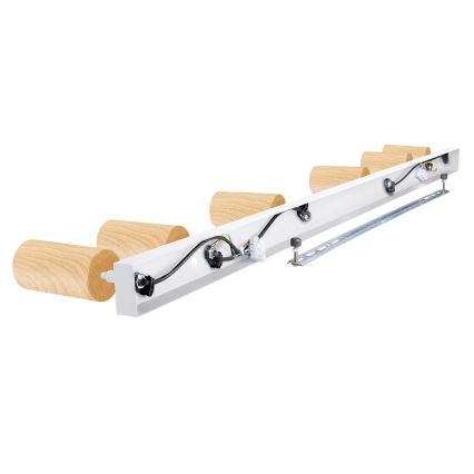 Brilagi - Bodové svítidlo SELE 6xGU10/30W/230V bílá/dekor dubu