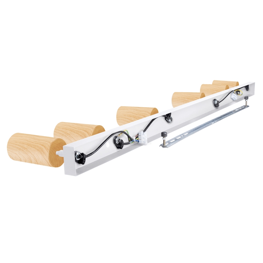 Brilagi - Bodové svítidlo SELE 6xGU10/30W/230V bílá/dekor dubu
