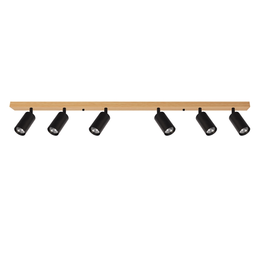 Brilagi - Bodové svítidlo SELE 6xGU10/30W/230V černá/dekor dubu