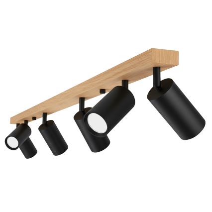 Brilagi - Bodové svítidlo SELE 6xGU10/30W/230V černá/dekor dubu