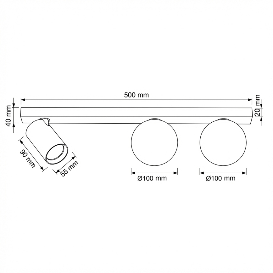 Brilagi - Bodové svítidlo SELE BALL 1xGU10/30W/230V + 2xG9/10W béžová