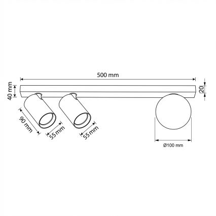 Brilagi - Bodové svítidlo SELE BALL 2xGU10/30W/230V + 1xG9/10W béžová