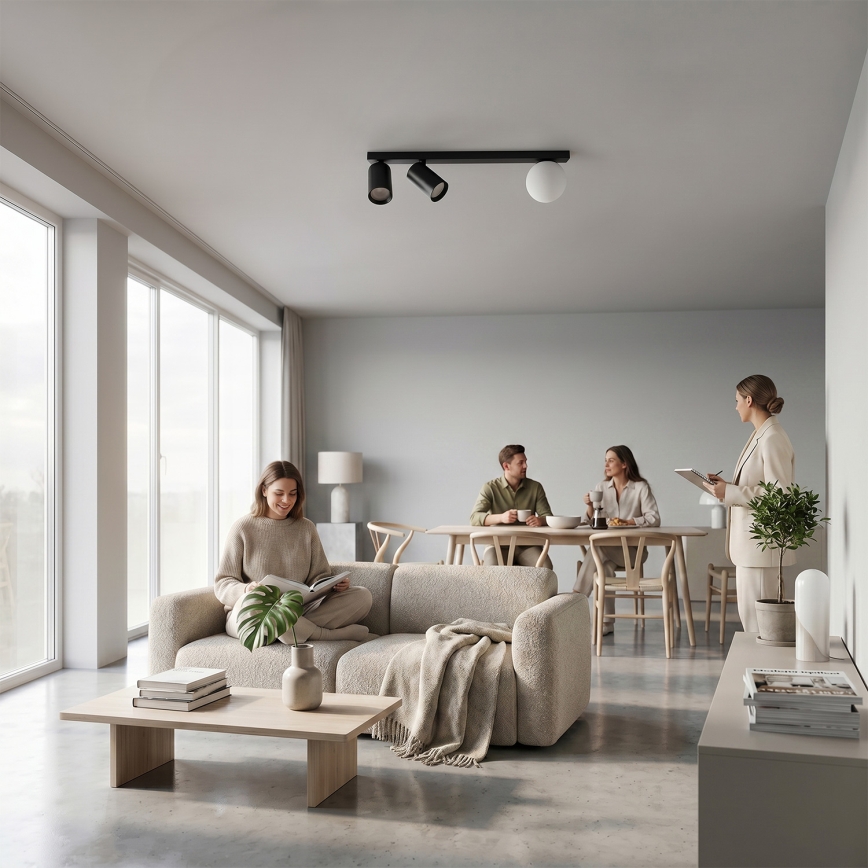 Brilagi - Bodové svítidlo SELE BALL 2xGU10/30W/230V + 1xG9/10W černá