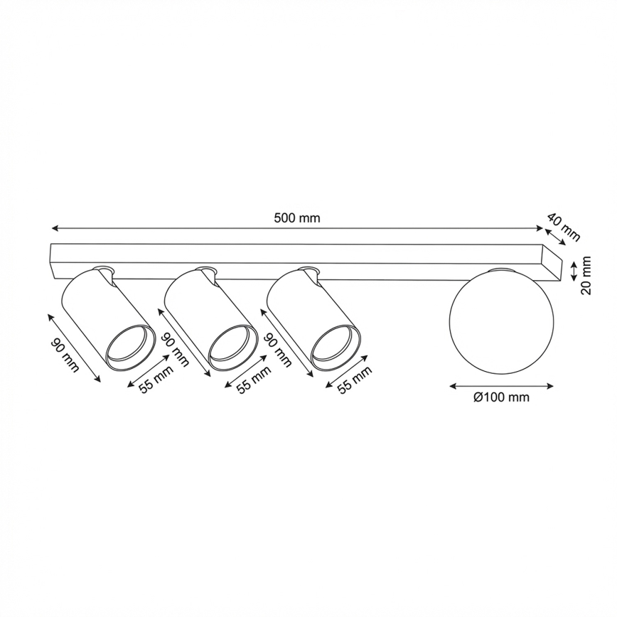 Brilagi - Bodové svítidlo SELE BALL 3xGU10/30W/230V + 1xG9/10W béžová